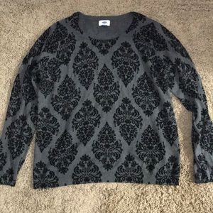 Old Navy grey and black sweater.